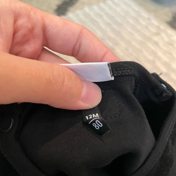 12 month black one piece faux velvet suit - Picture 7 of 7